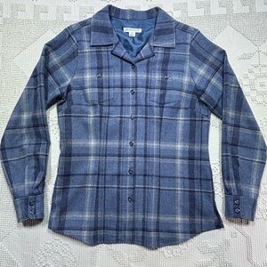 VTG Pendleton Plaid Virgin Wool Button Shirt Outdoor Heritage Style Womens Sz M